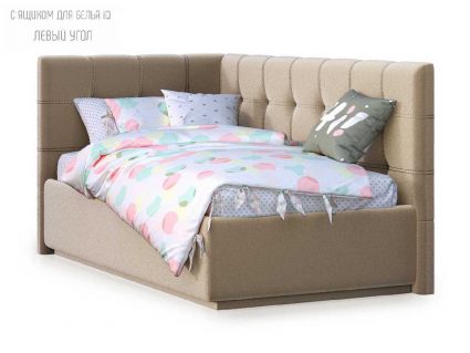 Кровать Nuvola Sabina угловая Velutto 22 (с подъемным механизмом) 140х190