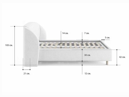 Кровать Сонум Valencia Кашемир Горчичный 120х190