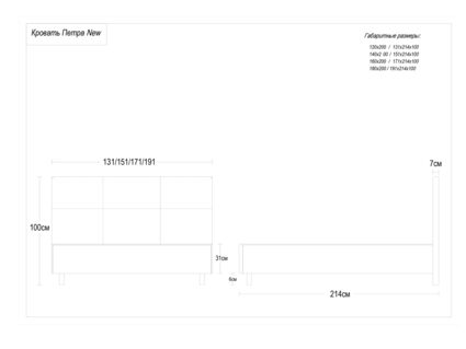 Кровать Димакс Петра new Агат с подъемным механизмом 258