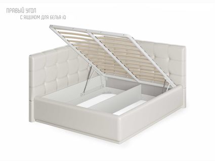 Кровать Nuvola Sabina угловая Velutto 22 (с подъемным механизмом) 140х190