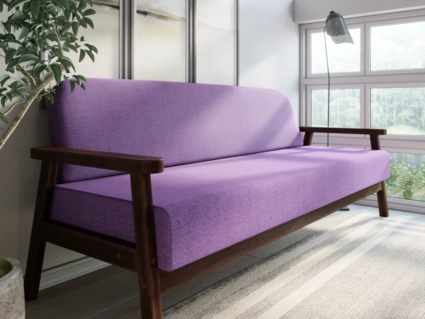 Диван Арско Флори трехместный сиреневый