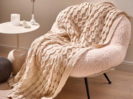 Плед Luxberry BUBBLES молочный 120х170