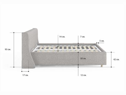 Кровать Сонум Barcelona Кашемир Горчичный 80х190