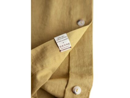 Комплект постельного белья Luxberry ЛЁН И ХЛОПОК горчичный Евро