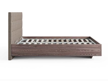 Кровать Сонум Luiza Ясень Анкор + Рогожка Песочная