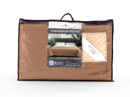 Покрывало Primavelle Velvet светло-коричневое