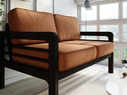 Диван Арско Бергер Мини двухместный оранжевый Длина 136 см