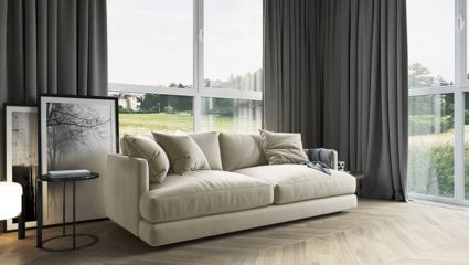 Диван Фиеста Мебель Ибица велюр Vivaldi 04 кремовый