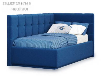 Кровать Nuvola Sabina угловая Velutto 26 (с подъемным механизмом) 160х190