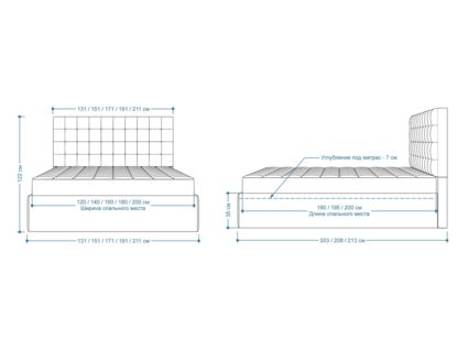Кровать Lonax Аврора велюр Dolly-2 140х190