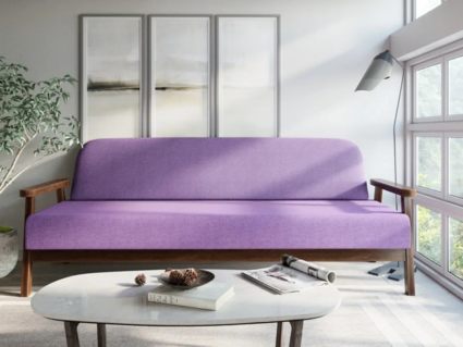 Диван Арско Флори трехместный сиреневый