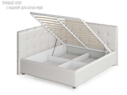 Кровать Nuvola Sabina угловая Velutto 26 (с подъемным механизмом) 160х190