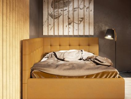 Кровать Nuvola Sabina угловая Velutto 22 (с подъемным механизмом) 140х190