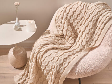 Плед Luxberry BUBBLES молочный 120х170