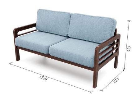 Диван Арско Бергер трехместный голубой