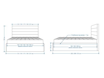 Кровать Lonax Кармела велюр Dolly-2 180х190
