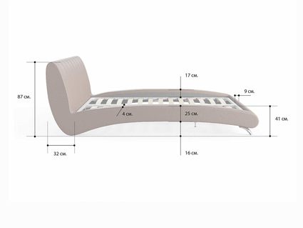 Кровать Сонум Verona Рогожка Деним 160х190