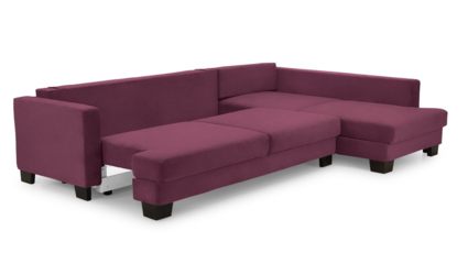 Диван Фиеста Мебель Марсель угловой (большой) велюр Vivaldi 19 фиолетовый Длина 309 см