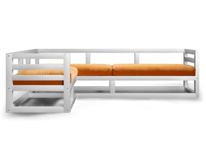 Диван Арско Магнус угловой трехместный оранжевый Длина 250 см