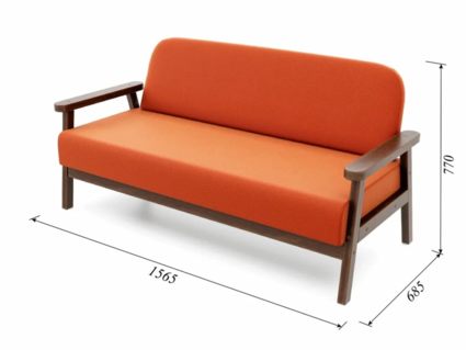 Диван Арско Флори Мини двухместный оранжевый Длина 157 см