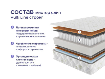 Кровать Димакс Джеффер с п/м + матрас Мистер Слип Multi Line Стронг 1425